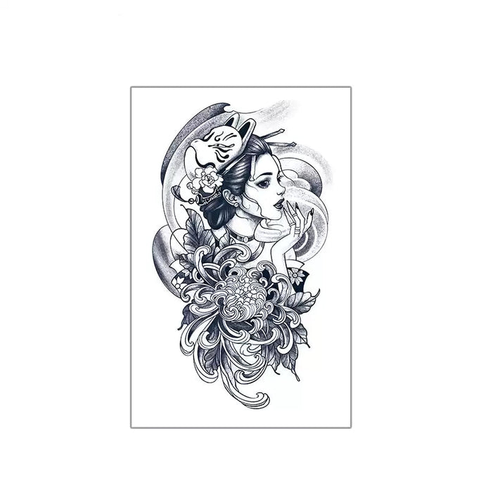 Geisha Hannya Temp Tattoo