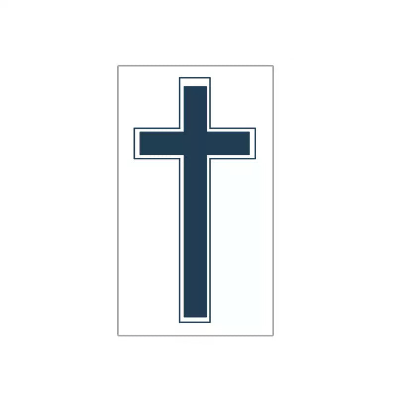 Slate Cross Temp Tattoo