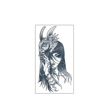 Oni Veil Geisha Temp Tattoo