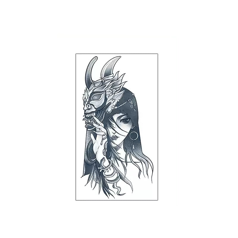 Oni Veil Geisha Temp Tattoo