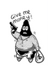 Cartoon Bandit Parody — “Give Me Money” Temporary Tattoo