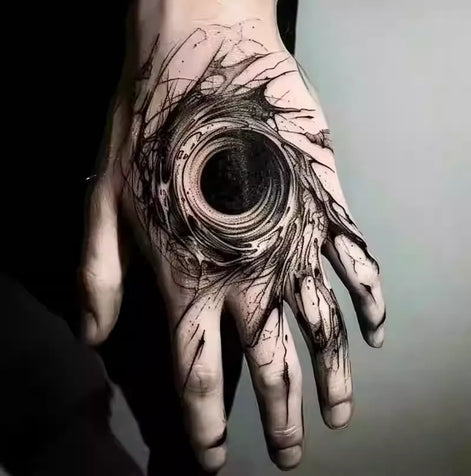 Abyss Whisper Spiral Tattoo – Herbal Blessed, Magnetic Field Attuned | Mystic Ink